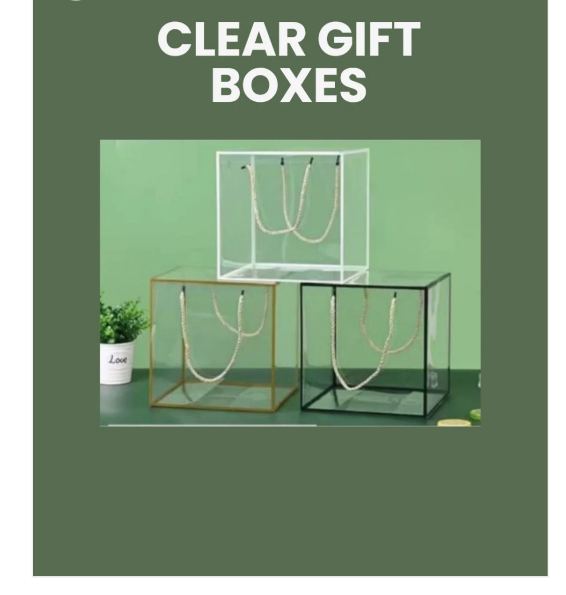 Clear Gift boxes